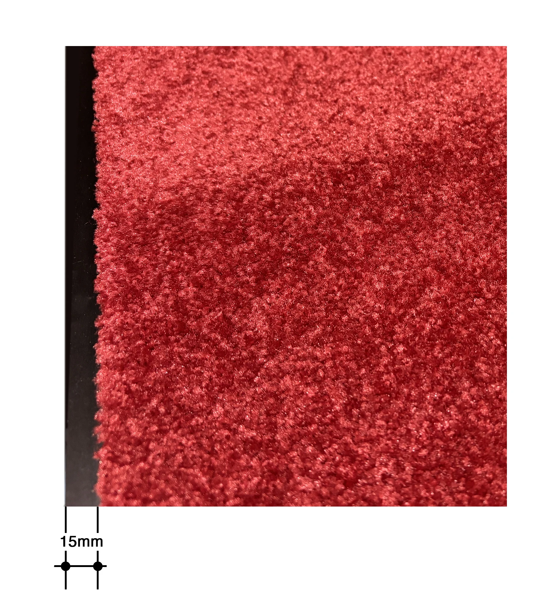 Cleanwash rood 120cm breed - deurmat 2 lange zijden afwerking - Droogloop - Schoonloop loper - of Maatwerk