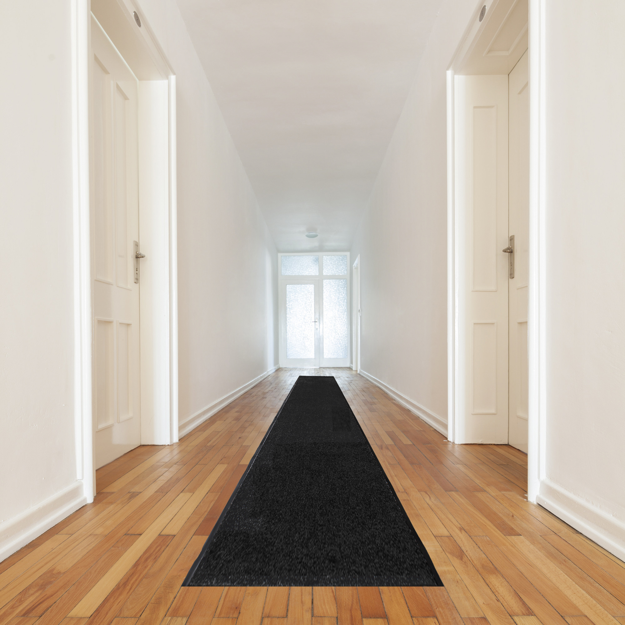 JYG Deurmat -loper Cleanwash zwart - 90cm breed - rand 4 zijden