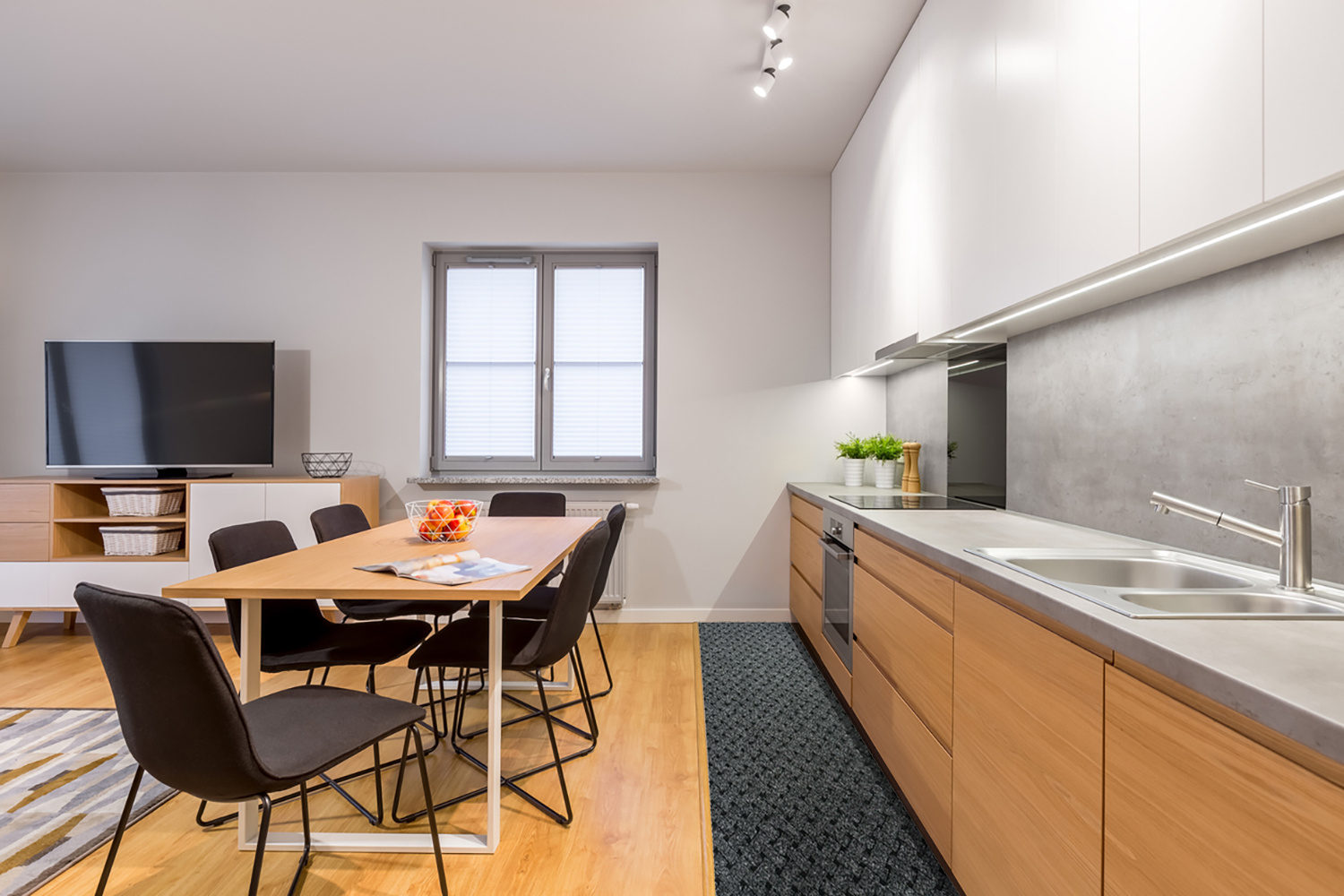 Union - Naaldvilt Keukenloper - Antraciet - 66 cm