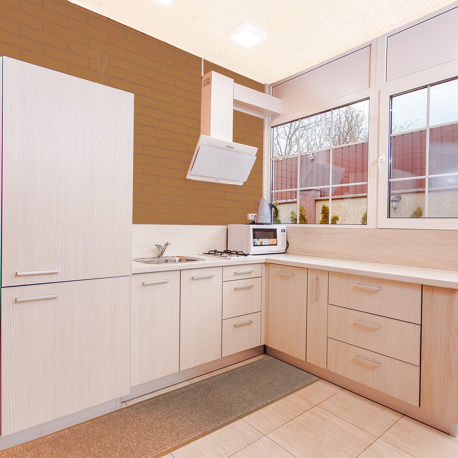 CLUB BEIGE - Naaldvilt Keukenloper - 66 cm