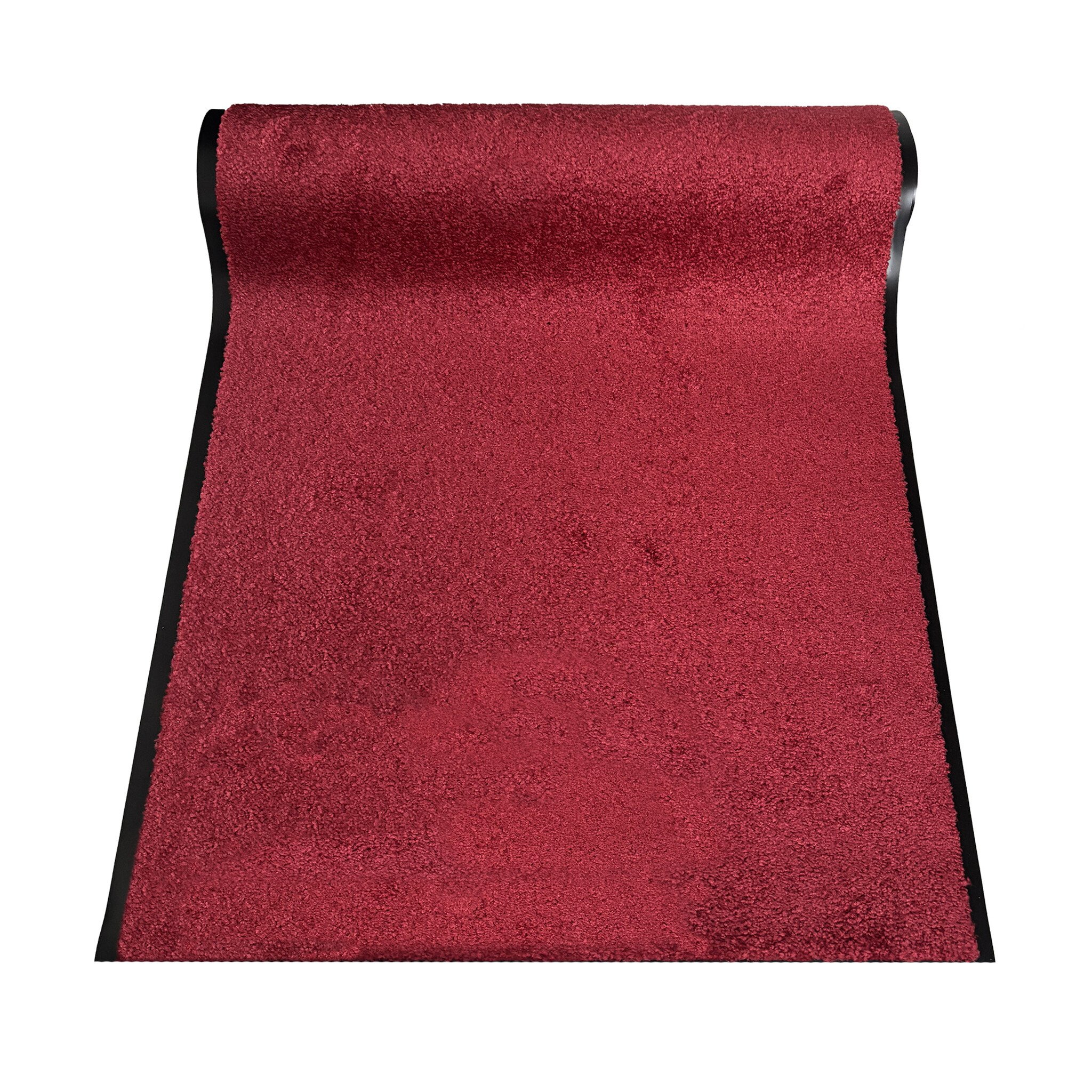 Cleanwash rood 120cm breed - deurmat 2 lange zijden afwerking - Droogloop - Schoonloop loper - of Maatwerk