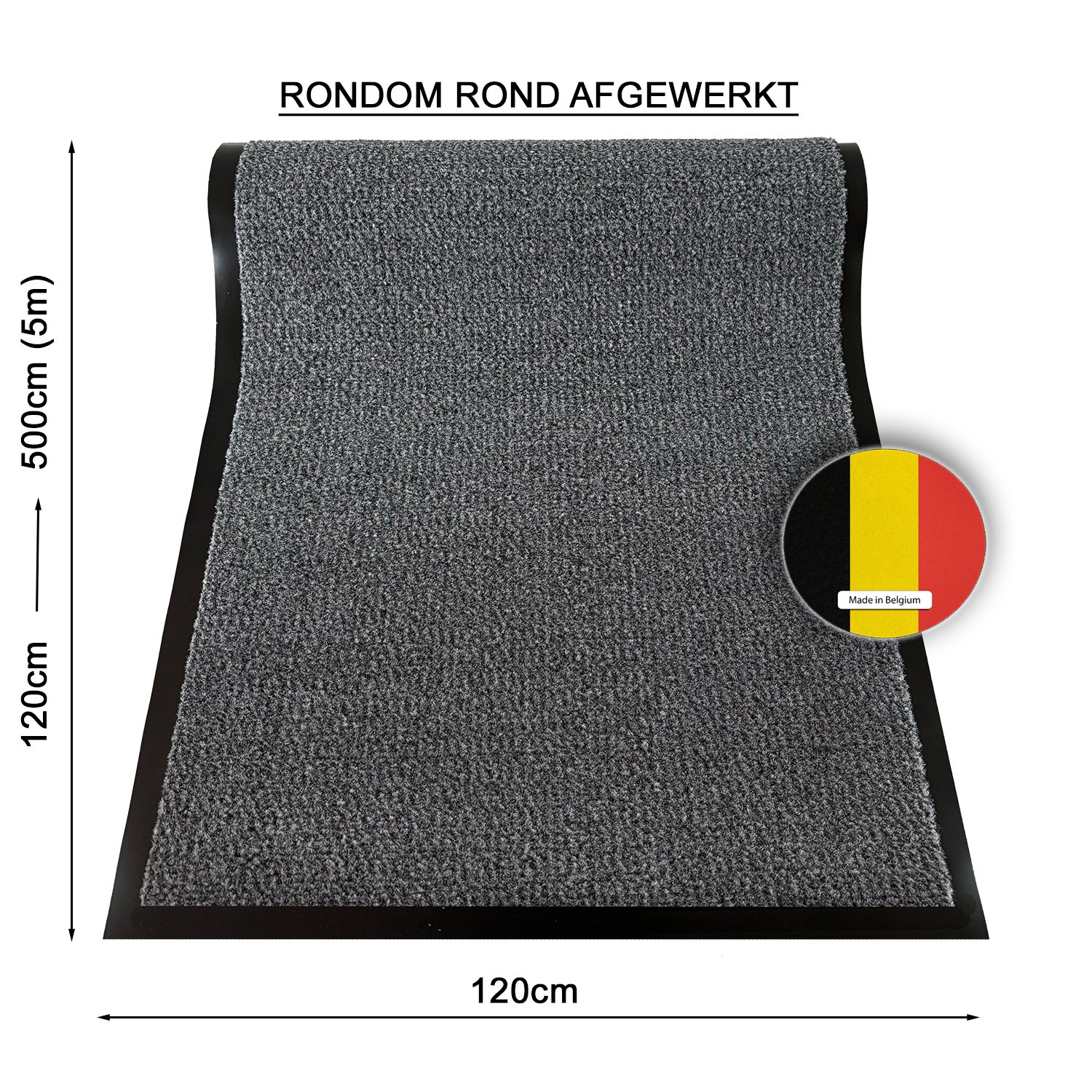 JYG Olympia grijs - 4 zijden afwerking - 120cm breed