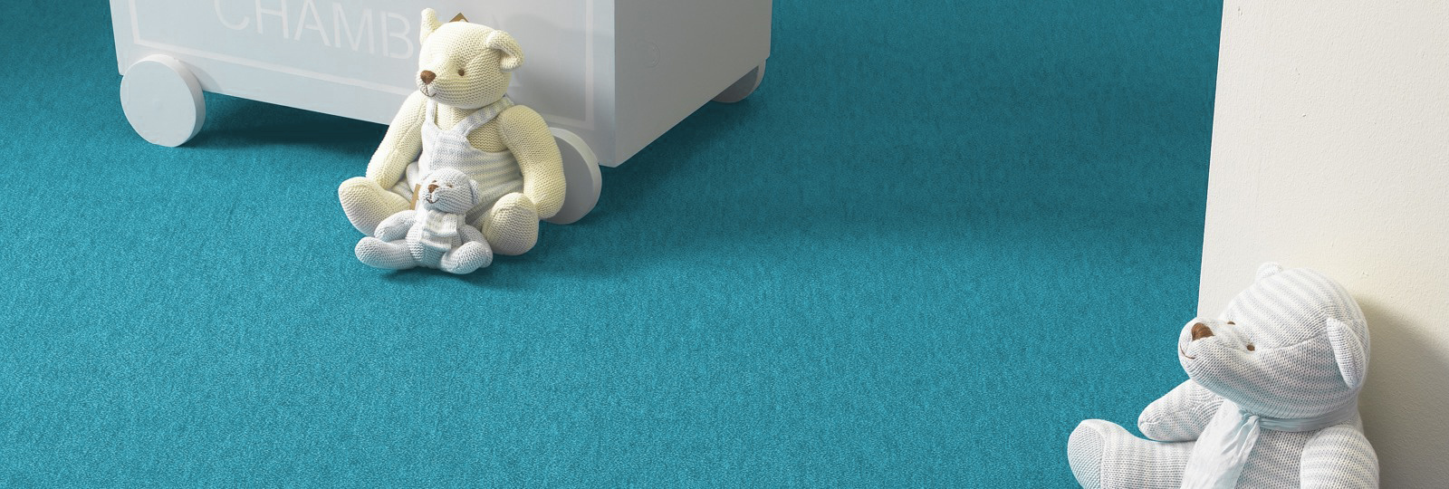 Hemelsblauwe Loper op lengte - 100cm