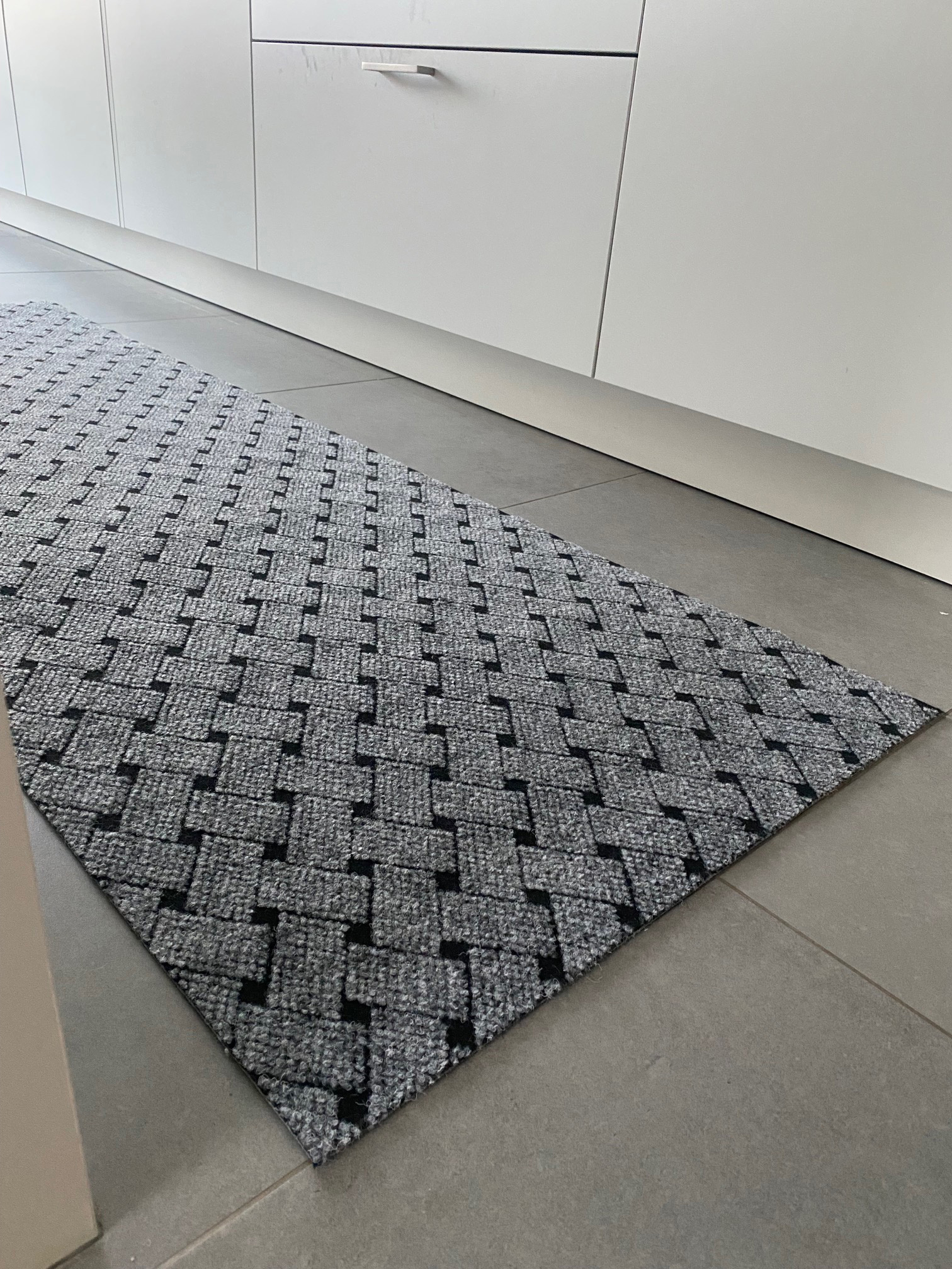 Union - Naaldvilt tapijtloper - Grijs - Breedte 50 cm