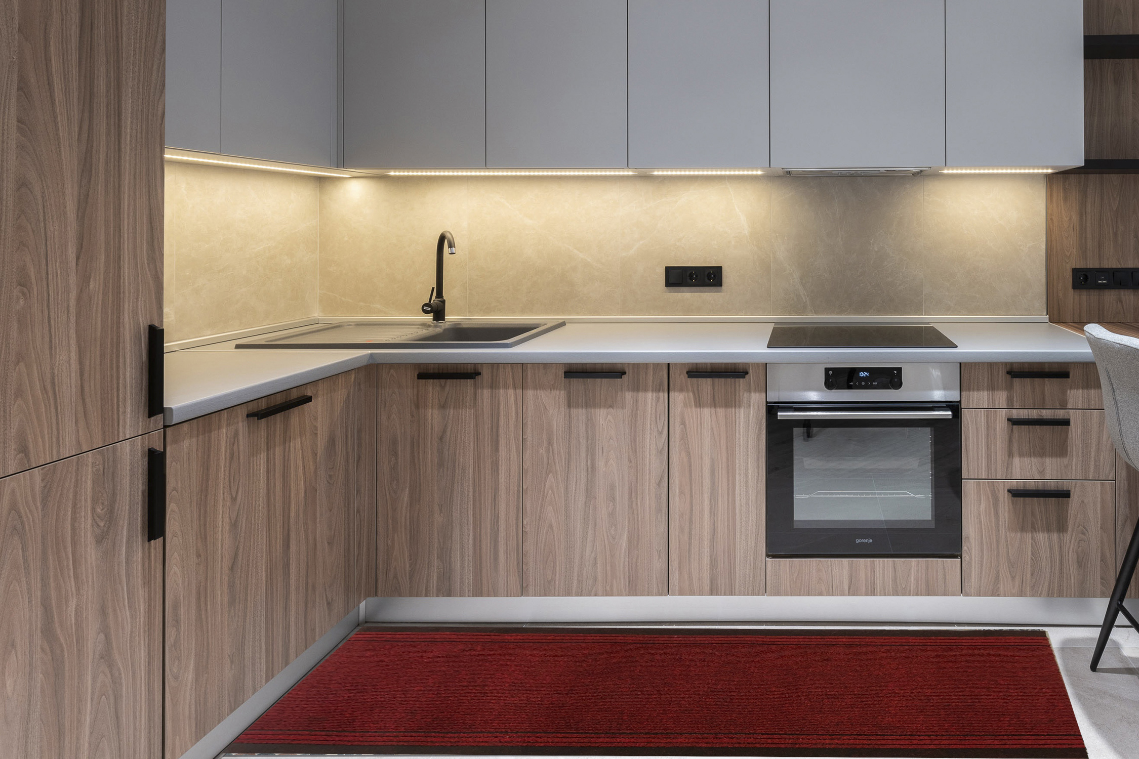 CLUB ROOD - Naaldvilt Keukenloper - 66 cm