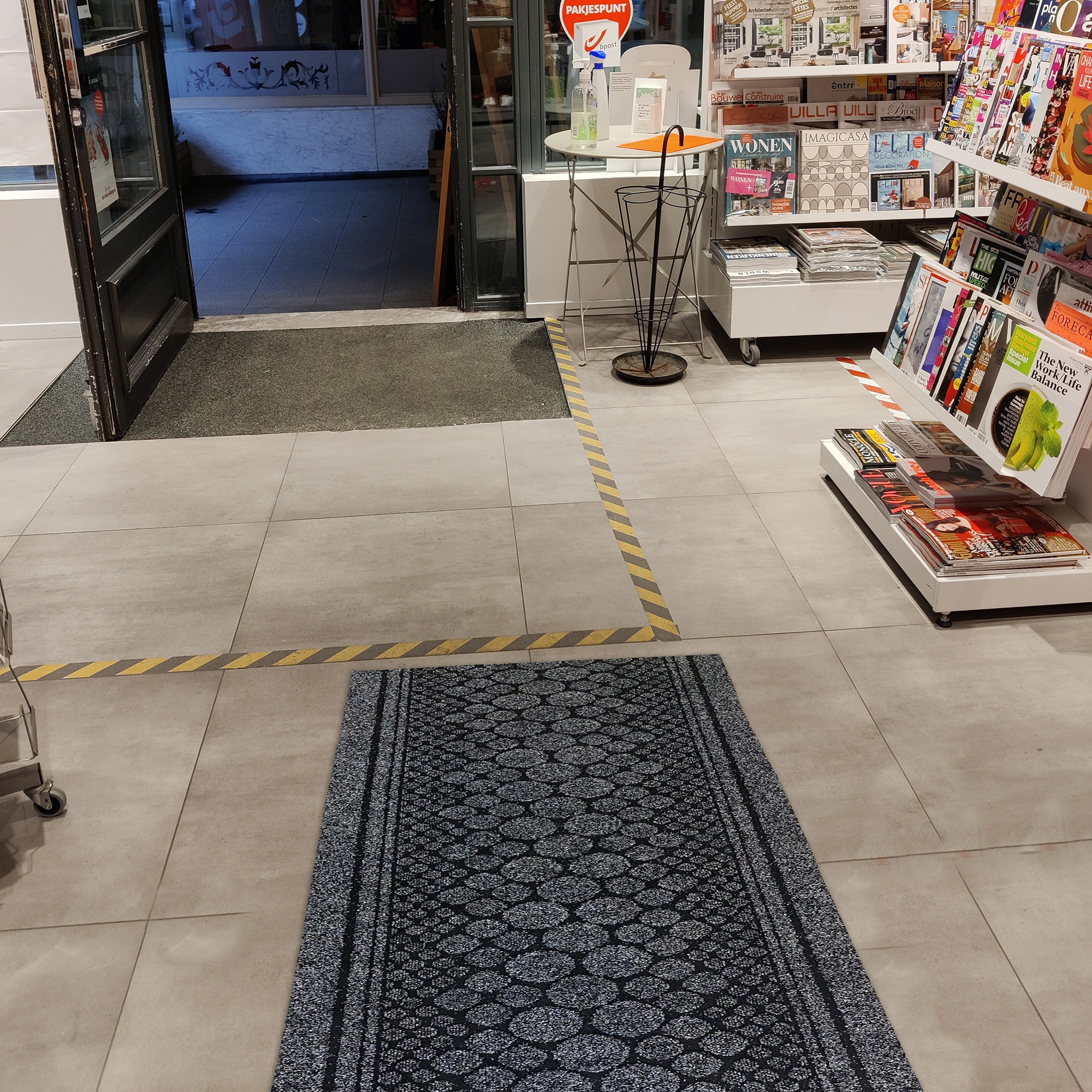 JYG Stone antraciet - Antislip Naaldvilt Loper – 66 cm breed