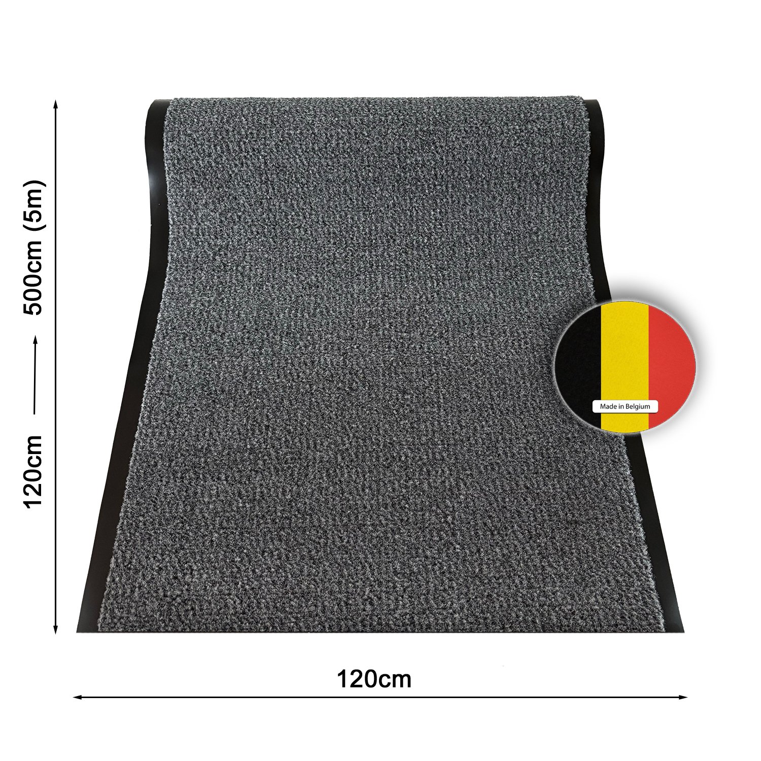 JYG Olympia grijs - 2 lange zijden afwerking - 120cm breed