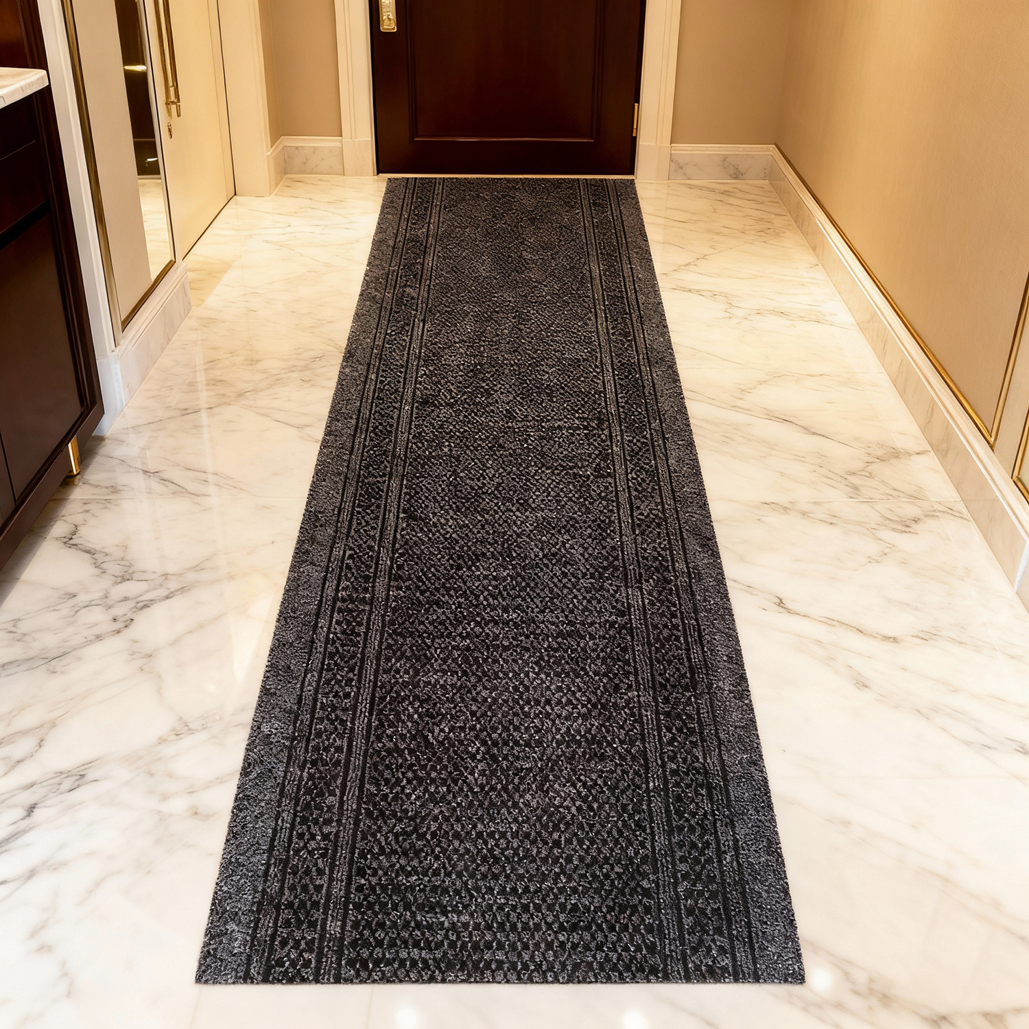 JYG Racing antraciet - Antislip tapijtloper – 80 cm breed