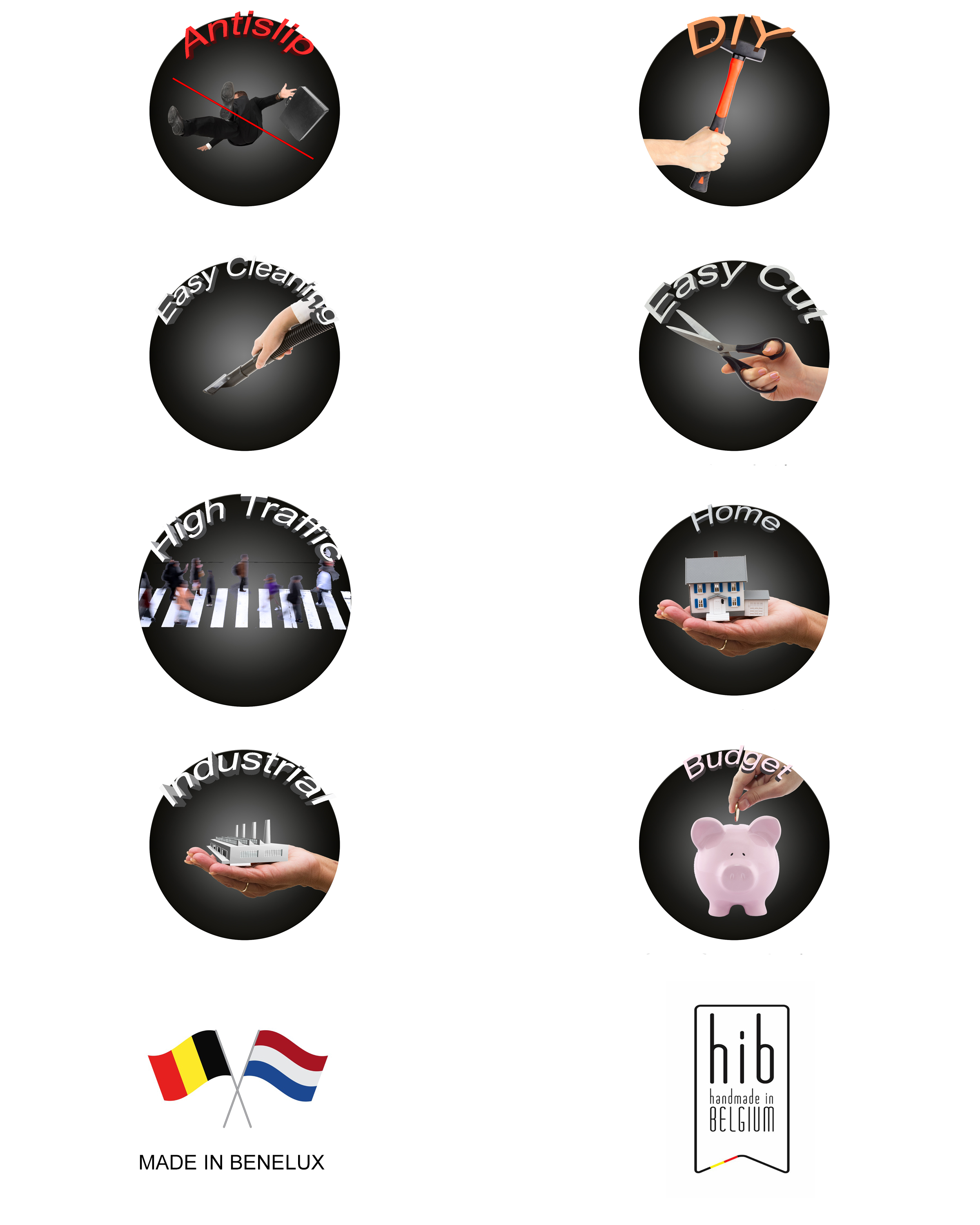 Gent - Vinyl Keukenloper - 75 cm