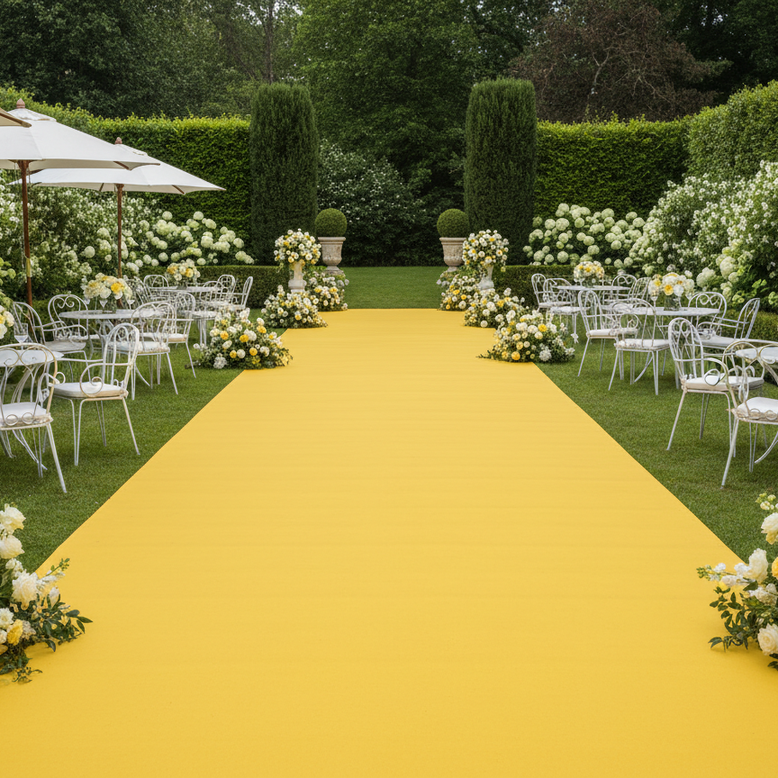 JYG Rode Loper – Gele Variant | Event Tapijt 1m Breed