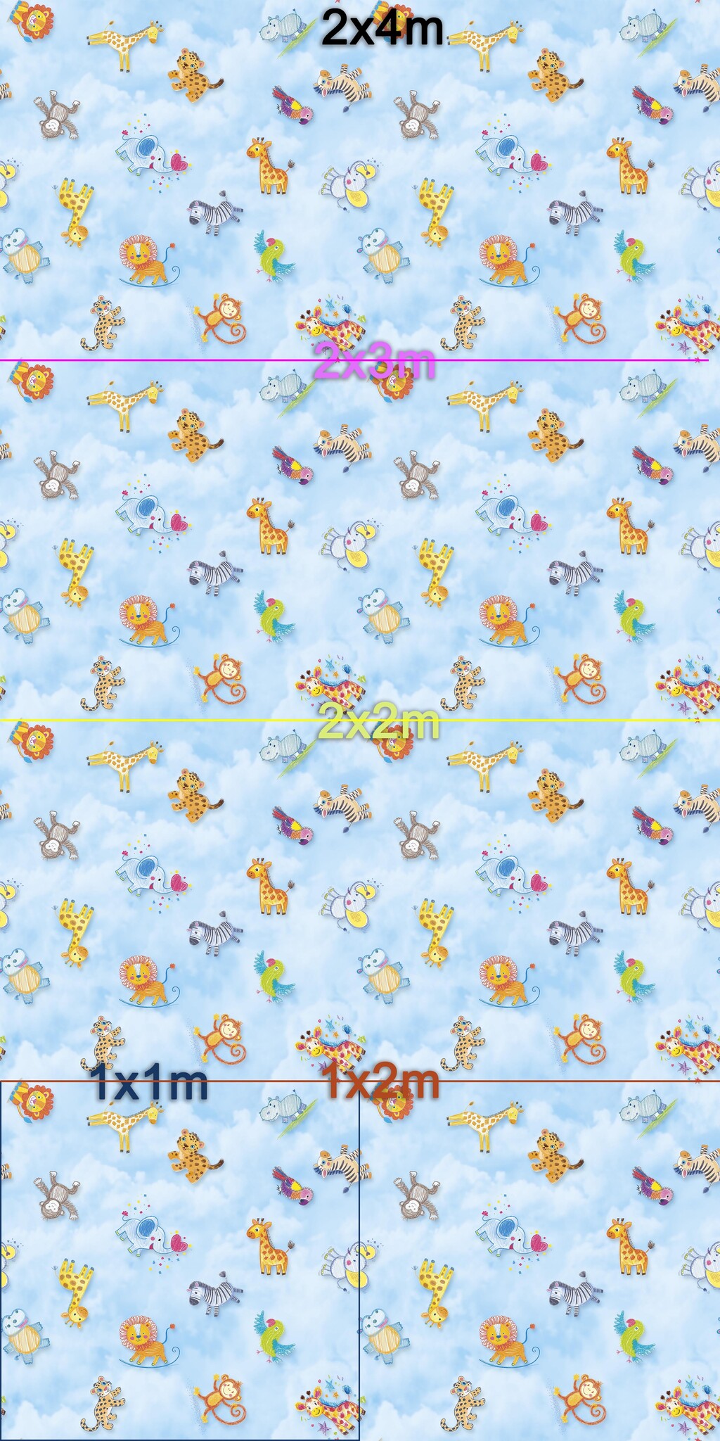 speeltapijt ANIMALI verkrijgbaar in verschillende maten