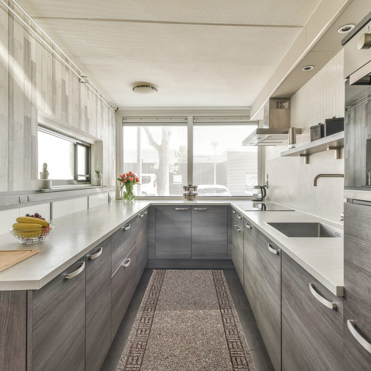 JYG MONACO Beige Tapijtloper - Keukenloper – Antislip - 66cm breed