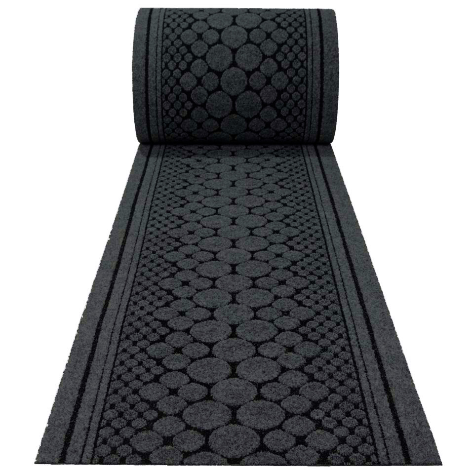 JYG Stone antraciet - Antislip Naaldvilt Loper – 66 cm breed