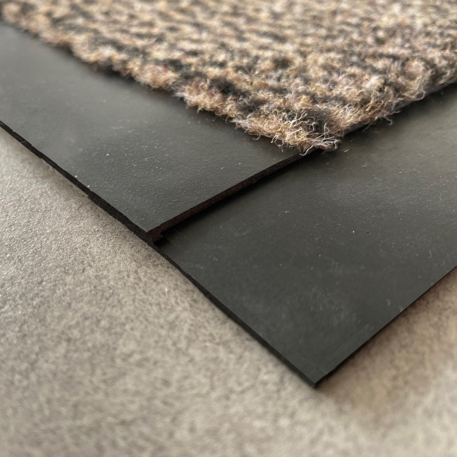 Enter beige - 4 zijden afwerking - deurmat Schoonloop loper - Maatwerk - 90cm