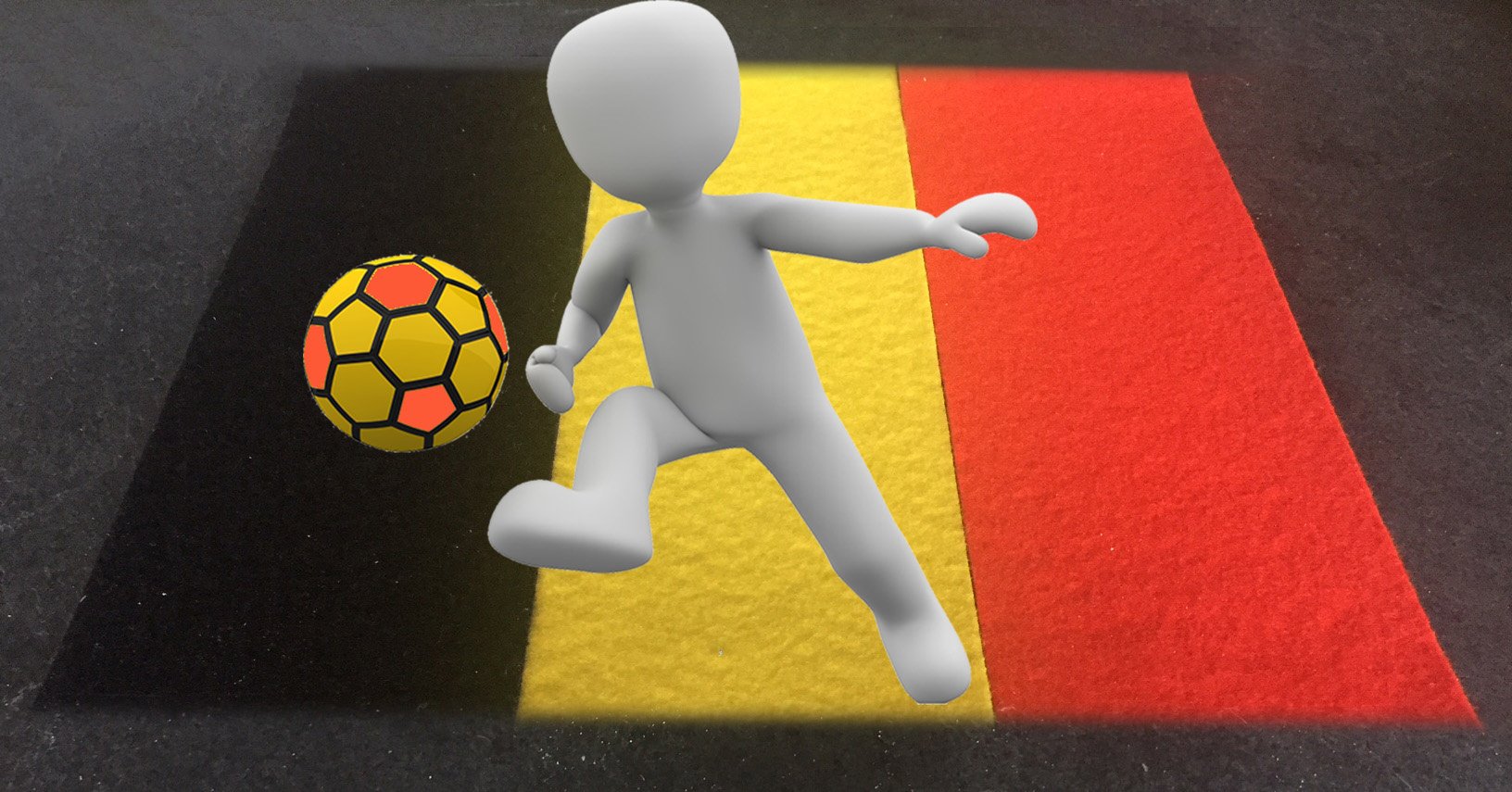 Belgische vlag tapijtloper op lengte - 300cm breed