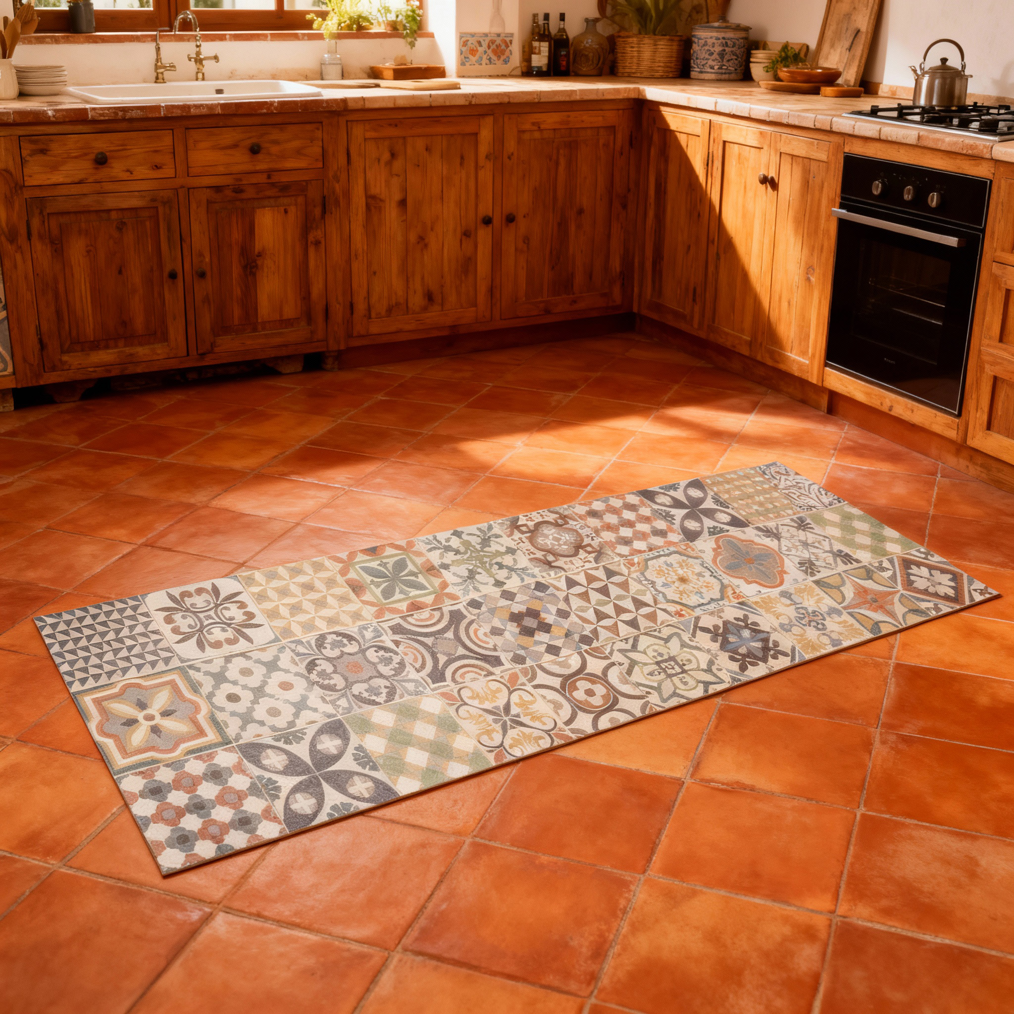 JYG Vinyl Keukenloper FIRENZE - 60cm breed - Antislip & Onderhoudsvriendelijk