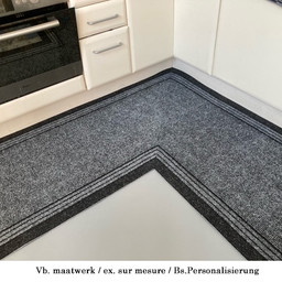 CLUB ANTRACIET - Naaldvilt Keukenloper - 80 cm