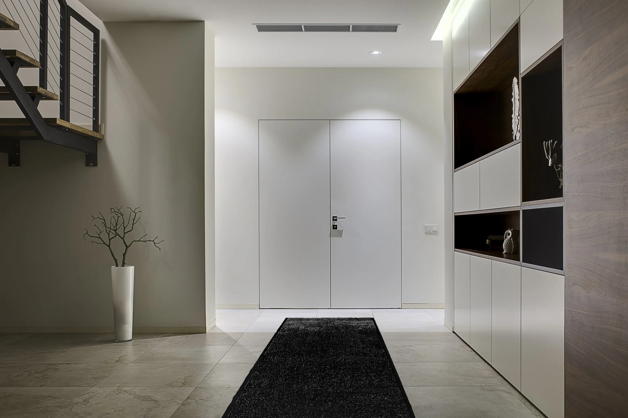 Cleanwash zwart 120cm breed - deurmat 2 lange zijden afwerking - Droogloop - Schoonloop loper - of Maatwerk