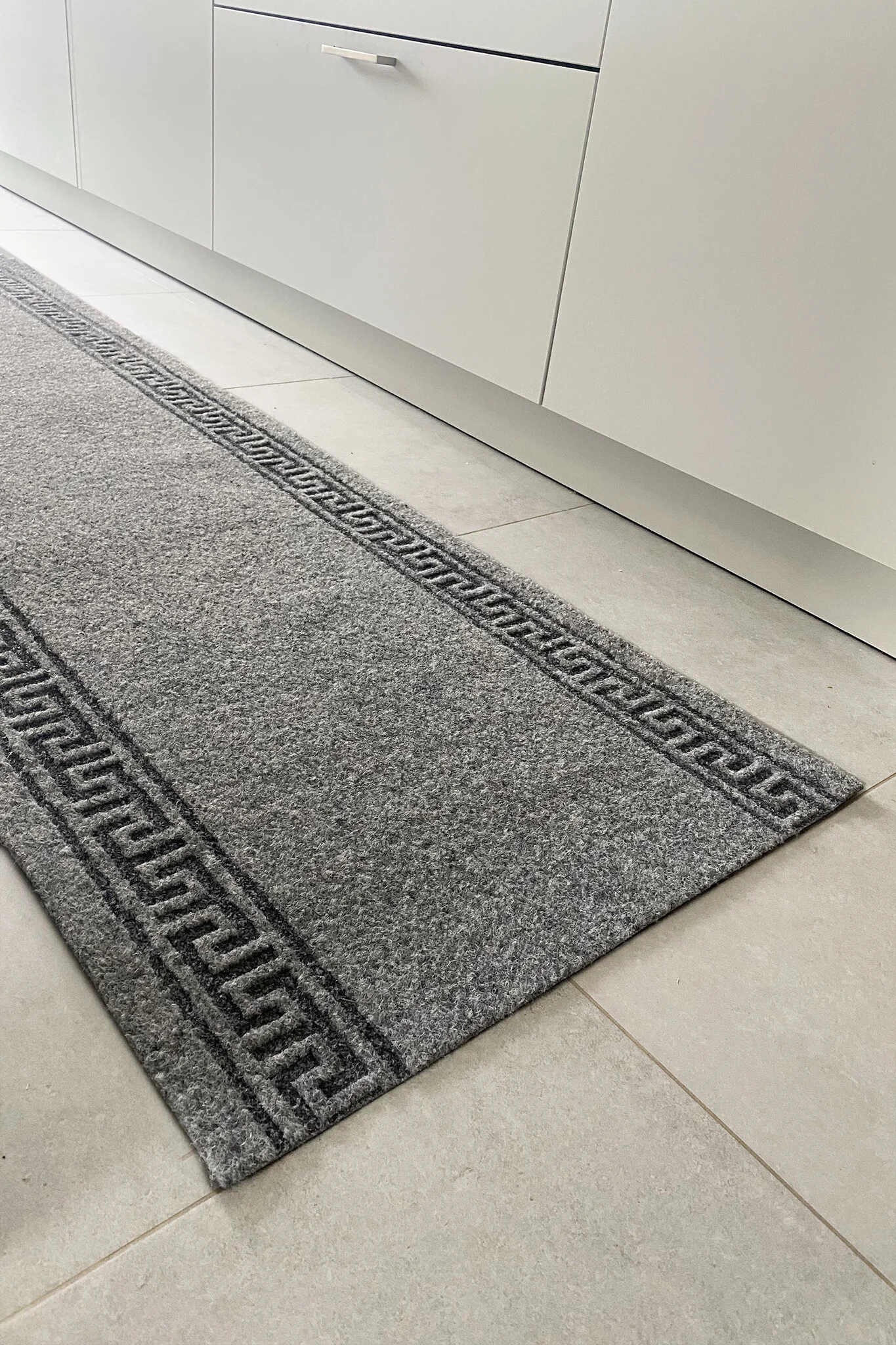 Kreta - Naaldvilt Keukenloper - Grijs - 66 cm