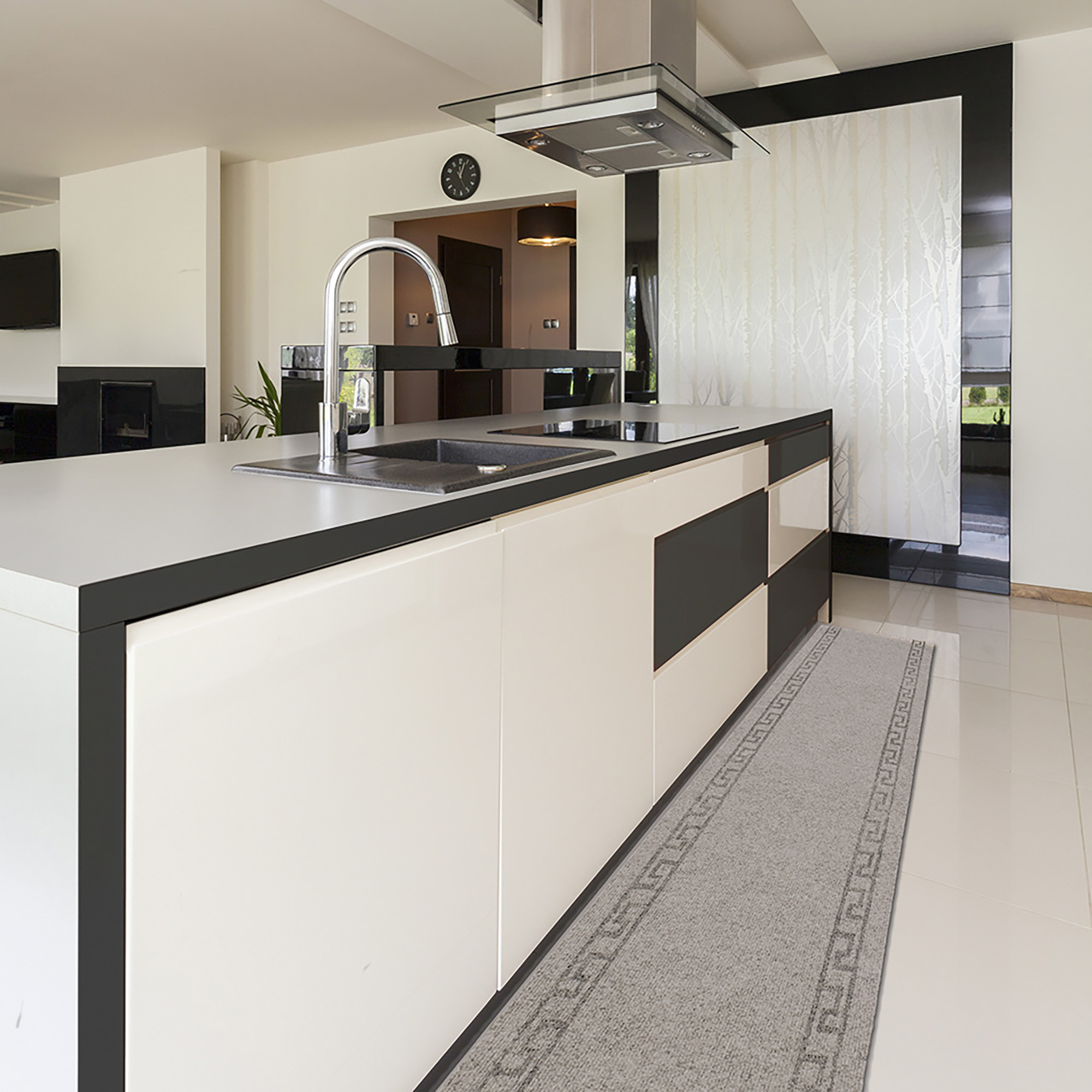 Greece - Naaldvilt Keukenloper - Beige - 66 cm