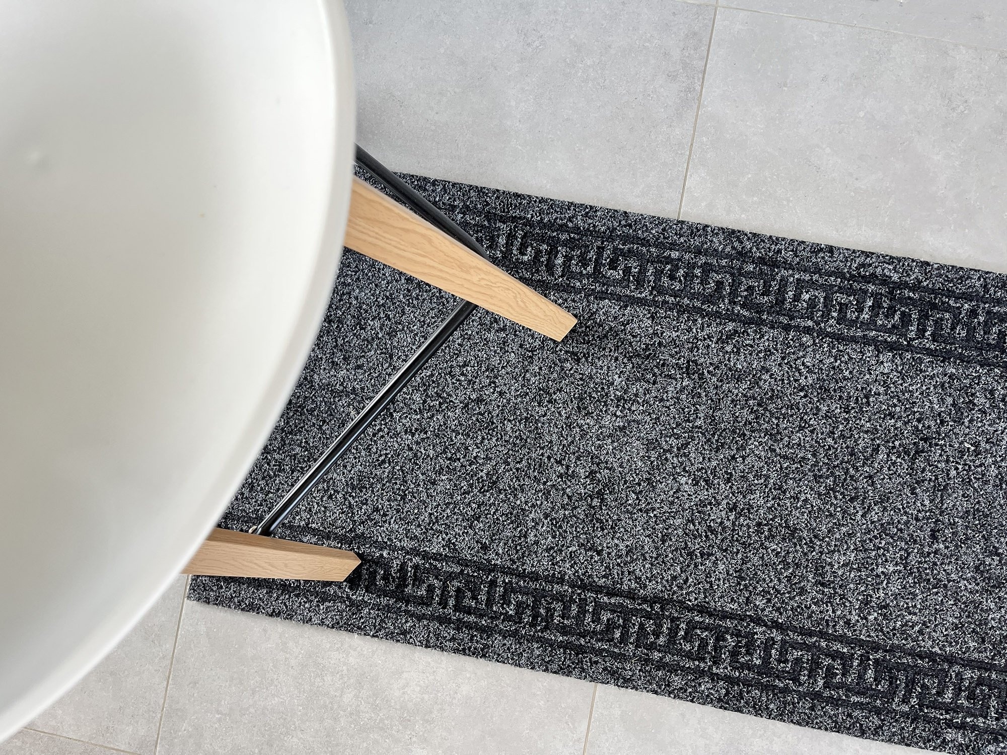 Kreta - Naaldvilt Keukenloper - Antraciet - 66 cm