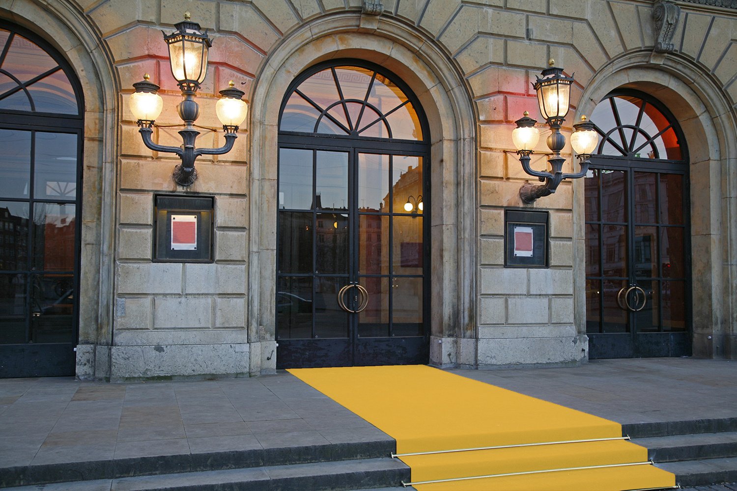 Gele tapijtloper op lengte - 100 cm