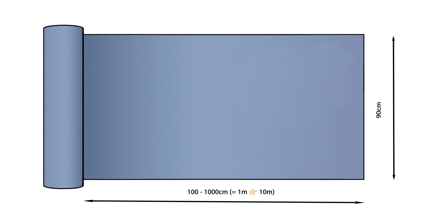 Olympia grijs - 4 zijden afwerking - deurmat Schoonloop loper voor binnen- en buiten gebruik - Maatwerk - 90cm