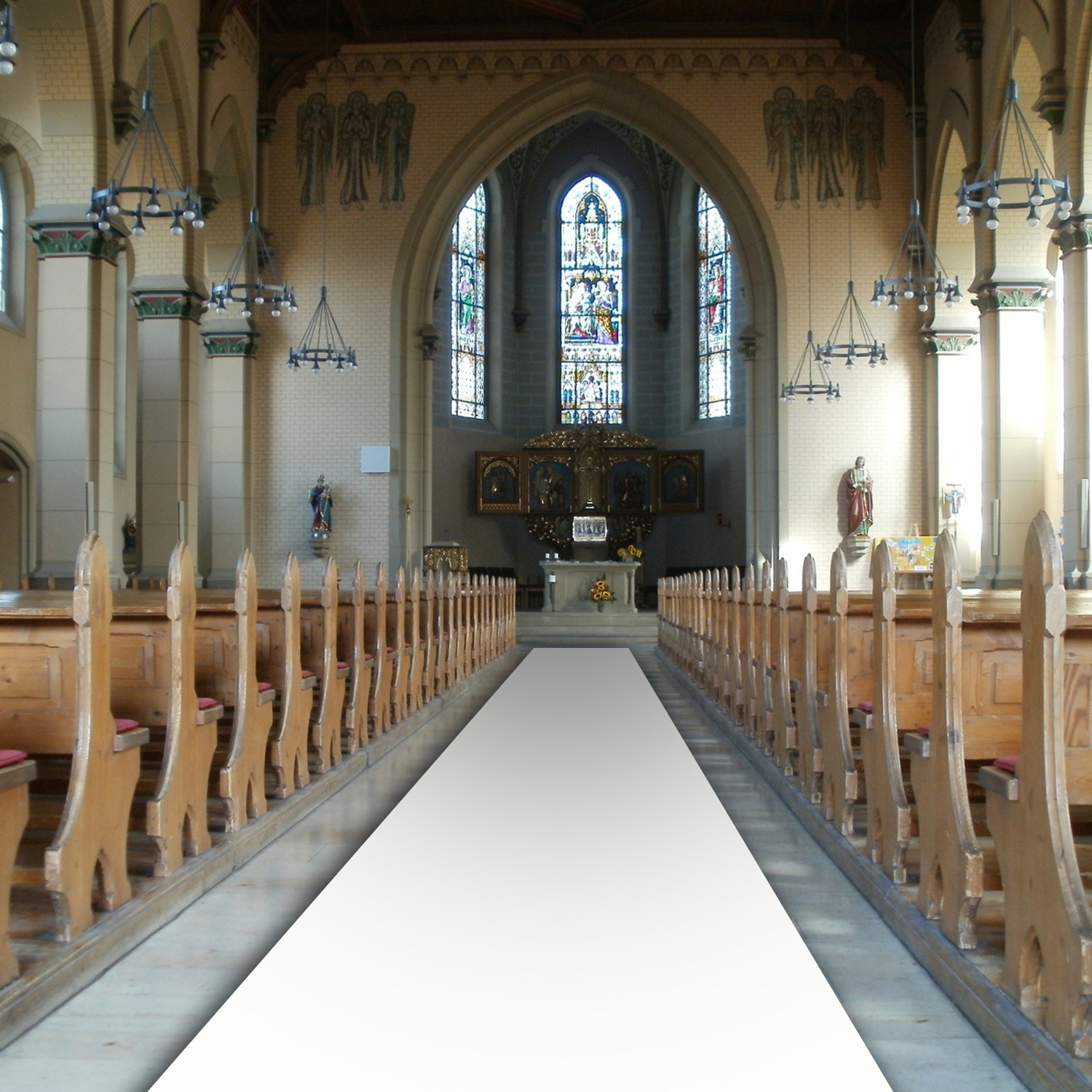 JYG Rode Loper – Witte Variant+folie | Event Tapijt 1m Breed