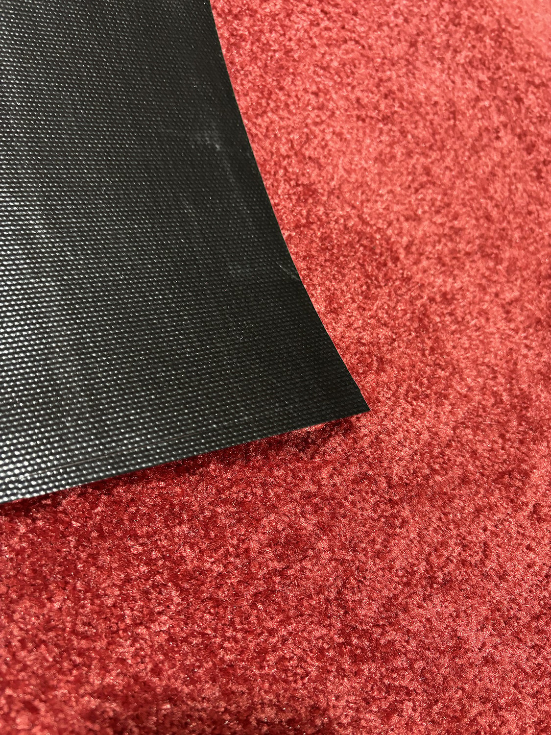 Cleanwash rood 90cm breed - deurmat 4 zijden afwerking - Droogloop - Schoonloop loper - of Maatwerk