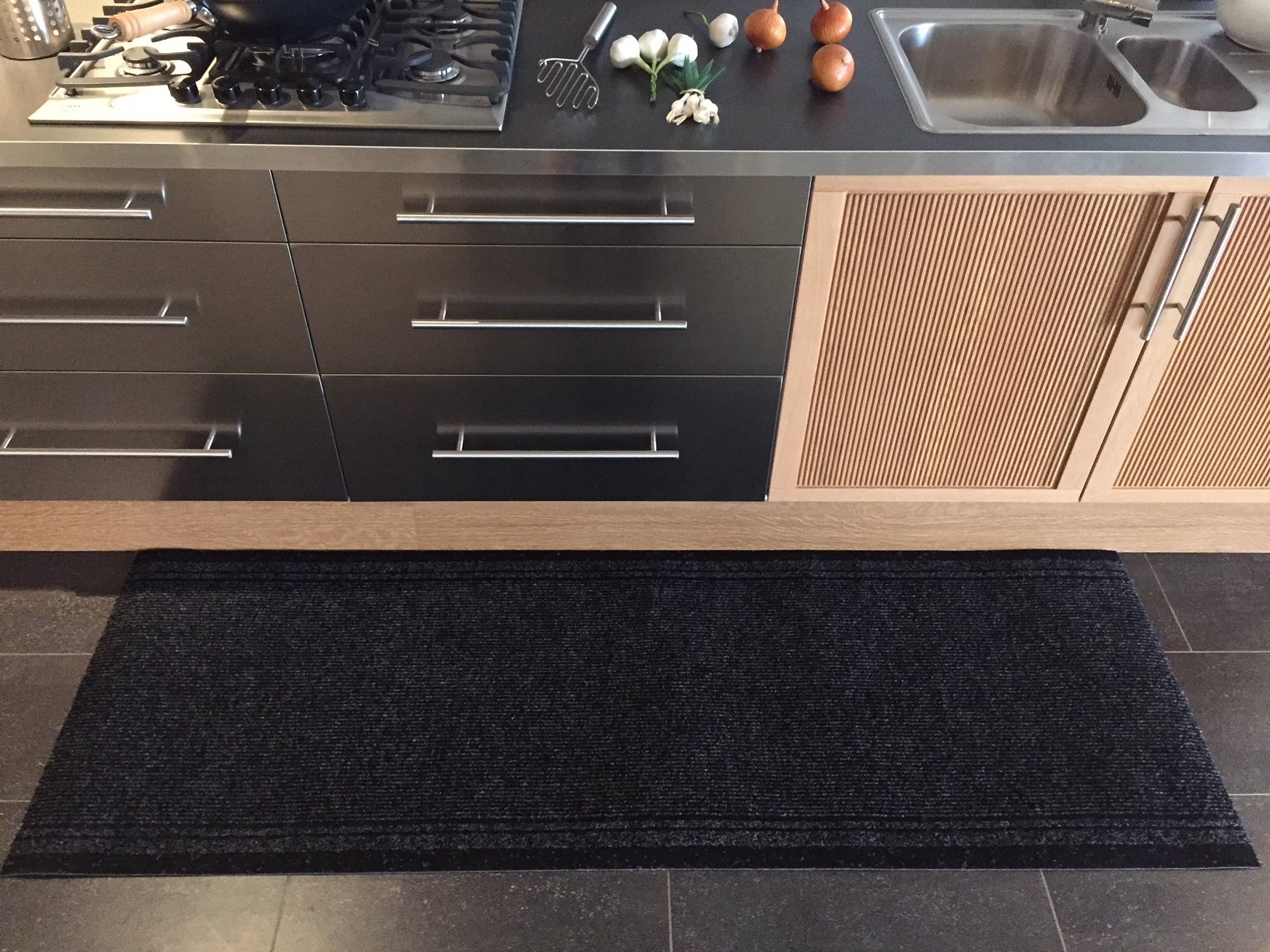 CLUB ANTRACIET - Naaldvilt Keukenloper - 80 cm