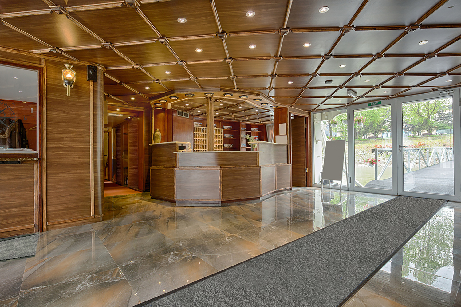 JYG Cleanwash grijs - deurmat 4 zijdenafwerking - breedte 120cm