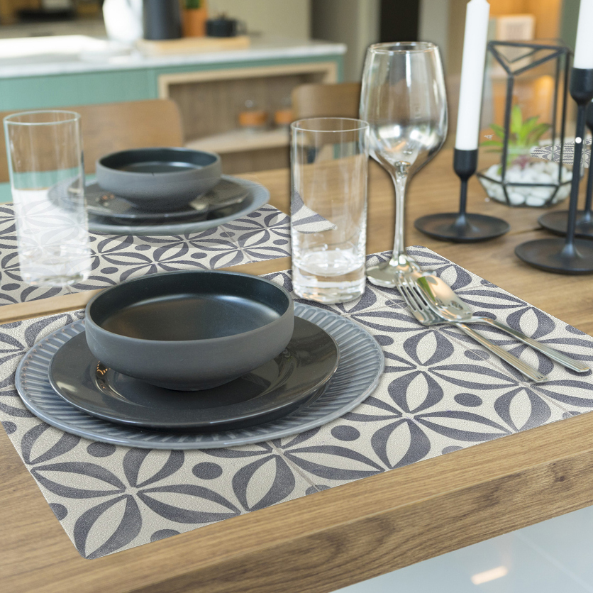 Dublin Placemats 6 stuks + 6 glasonderleggers