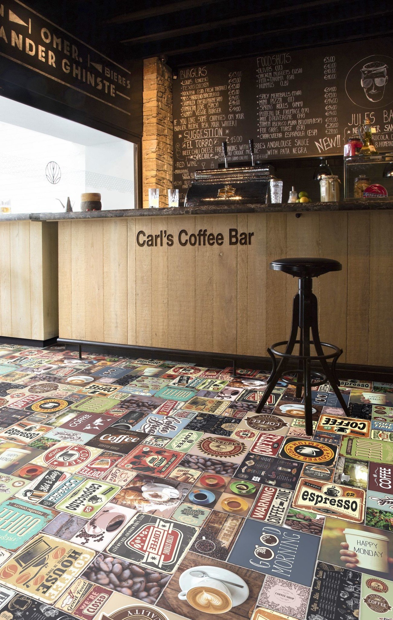 COFFEE - Vinyl Keukenloper - 66 cm