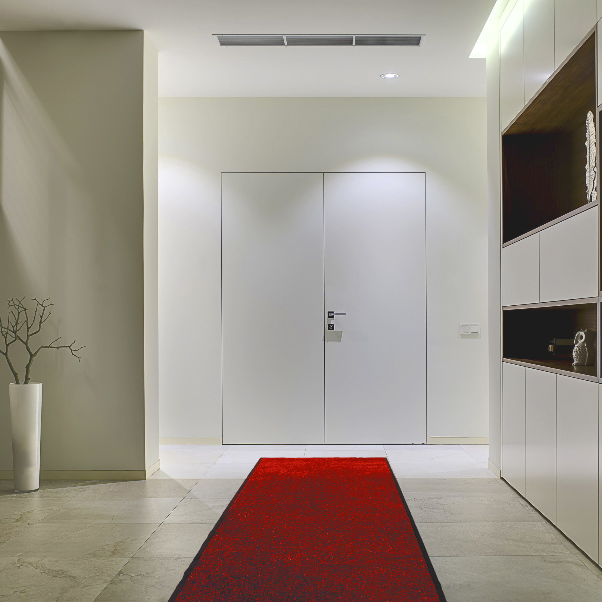 JYG Deurmat -loper Cleanwash rood - 90cm breed - rand 2 zijden