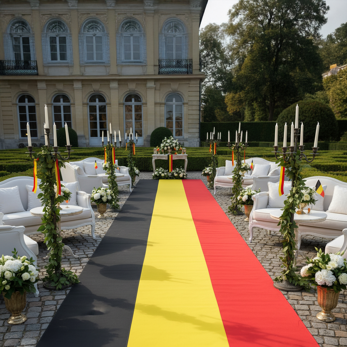 JYG Rode Loper – Belgische vlag Variant | Event Tapijt 3m Breed