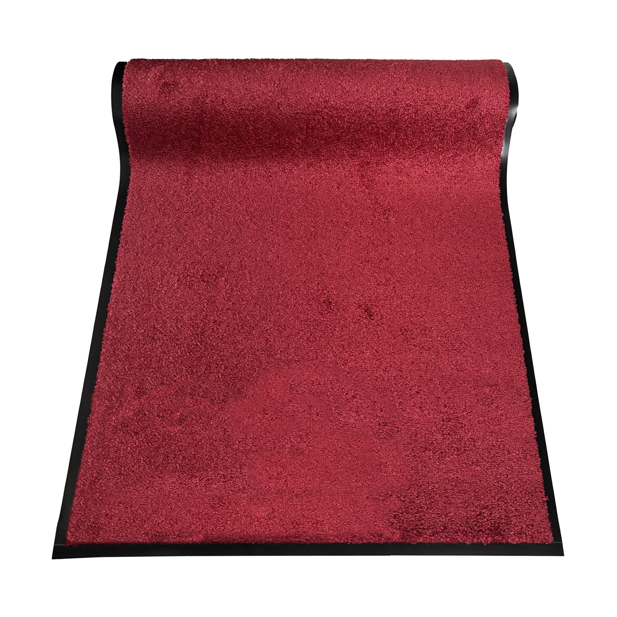 Cleanwash rood 90cm breed - deurmat 4 zijden afwerking - Droogloop - Schoonloop loper - of Maatwerk