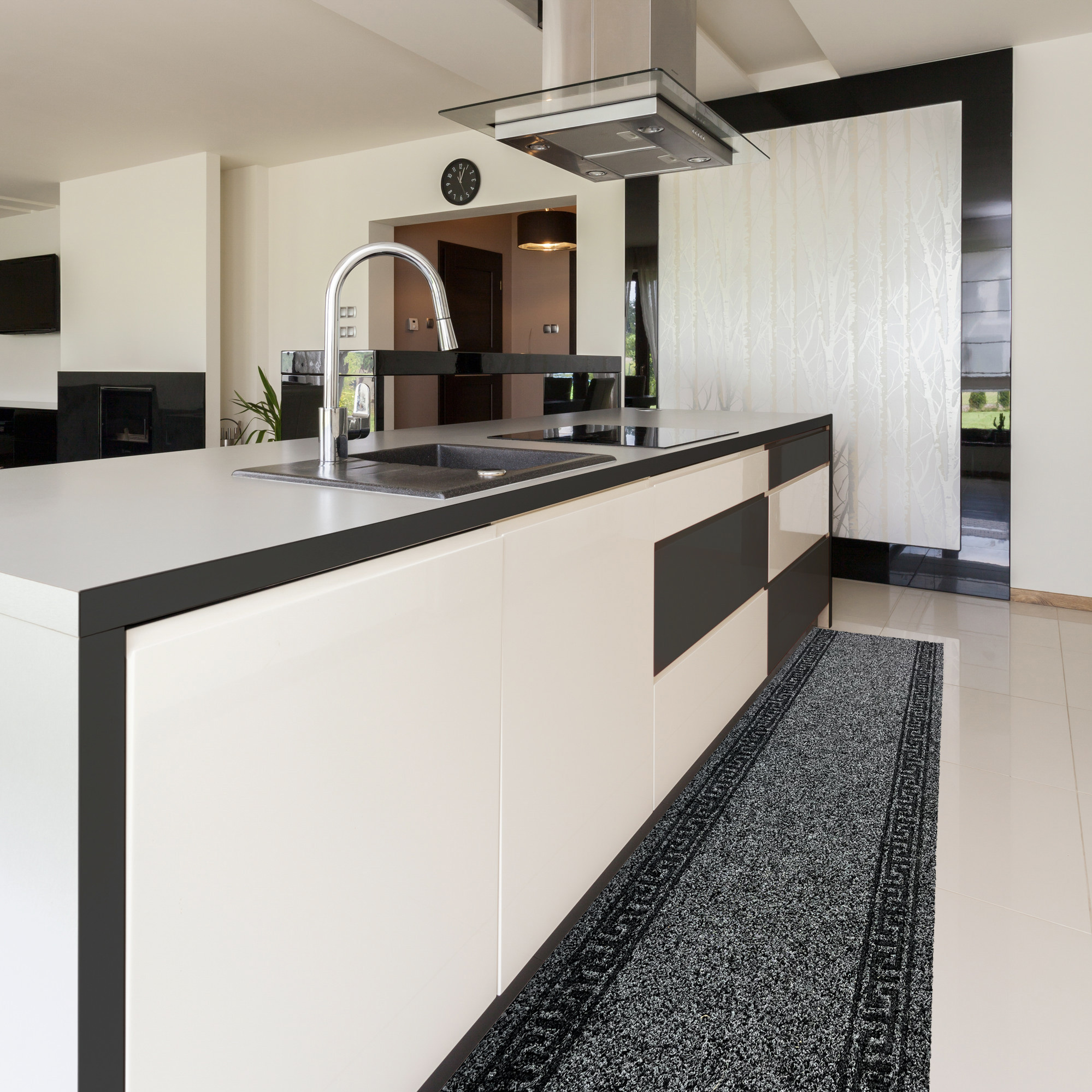 JYG Kreta antraciet - Antislip Naaldvilt Loper – 66 cm breed