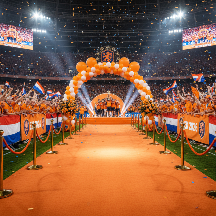 JYG Rode Loper – Oranje Variant | Event Tapijt 2m Breed