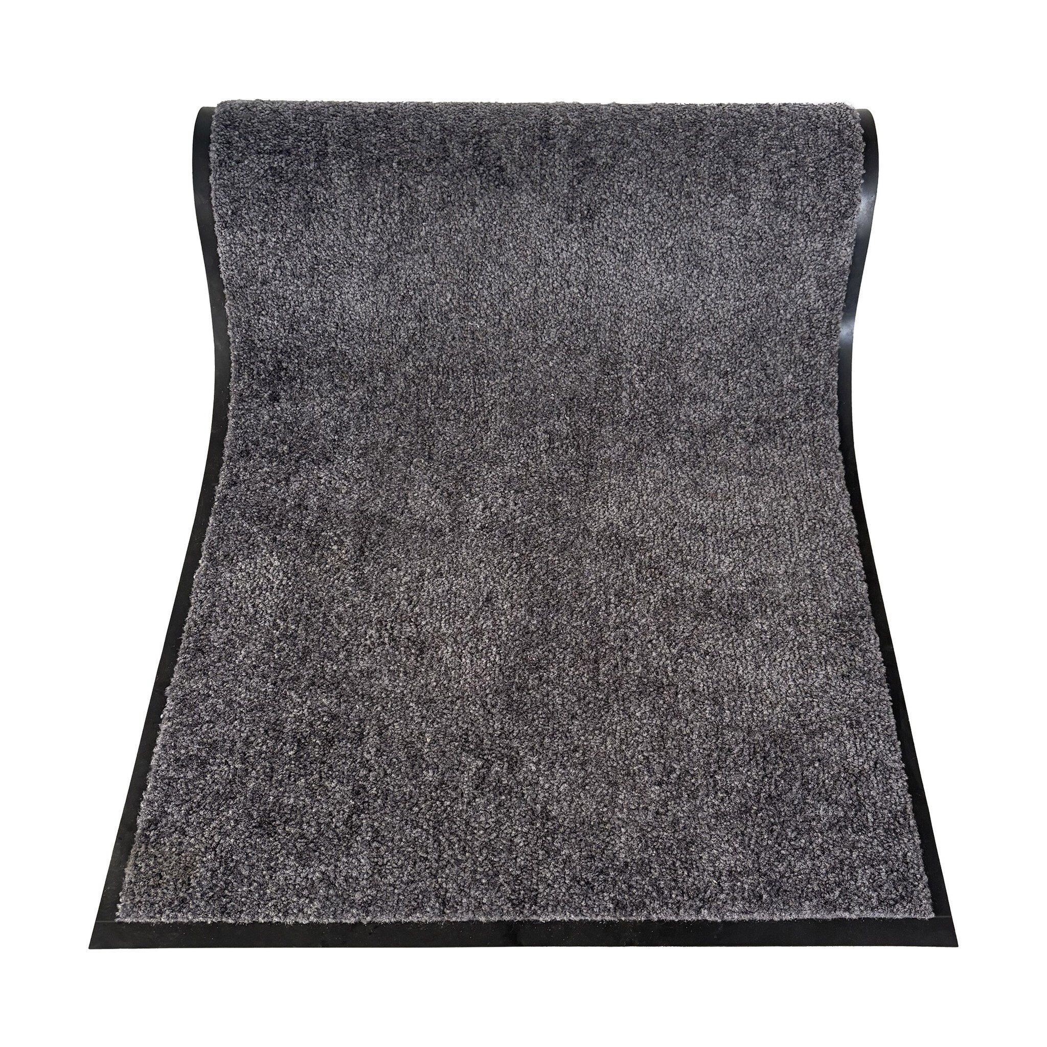 JYG Cleanwash grijs - deurmat 4 zijdenafwerking - breedte 120cm