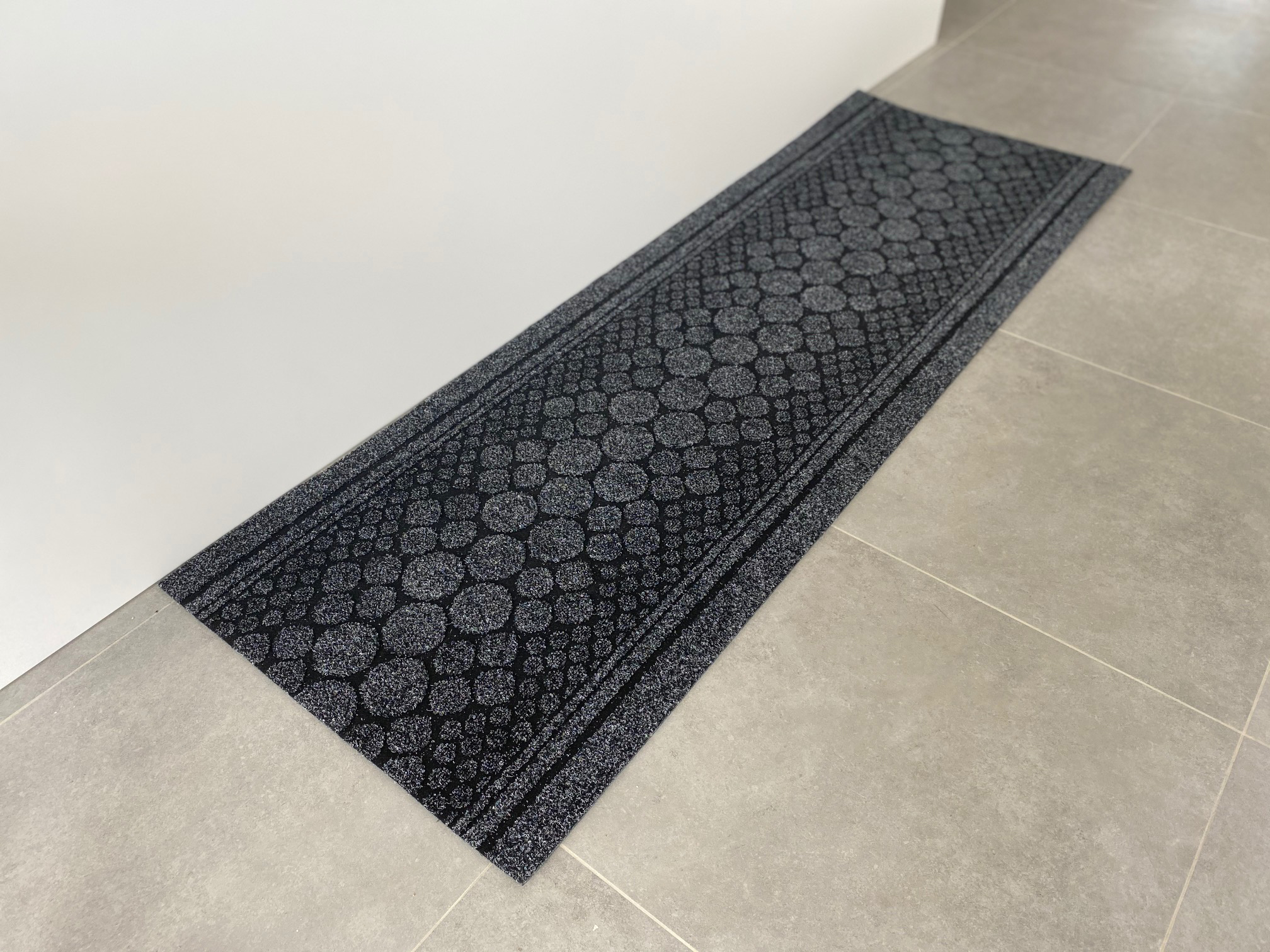 JYG Stone antraciet - Antislip Naaldvilt Loper – 66 cm breed