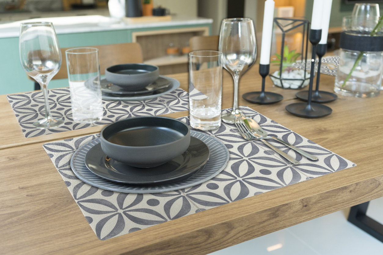 Dublin Placemats 6 stuks + 6 glasonderleggers