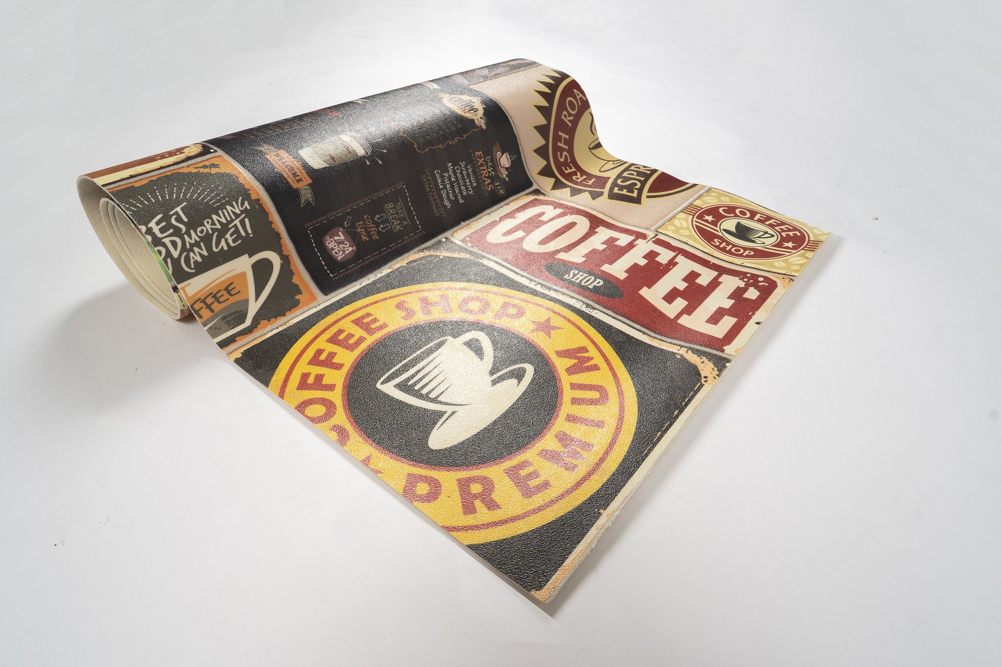 COFFEE - Vinyl Keukenloper - 66 cm