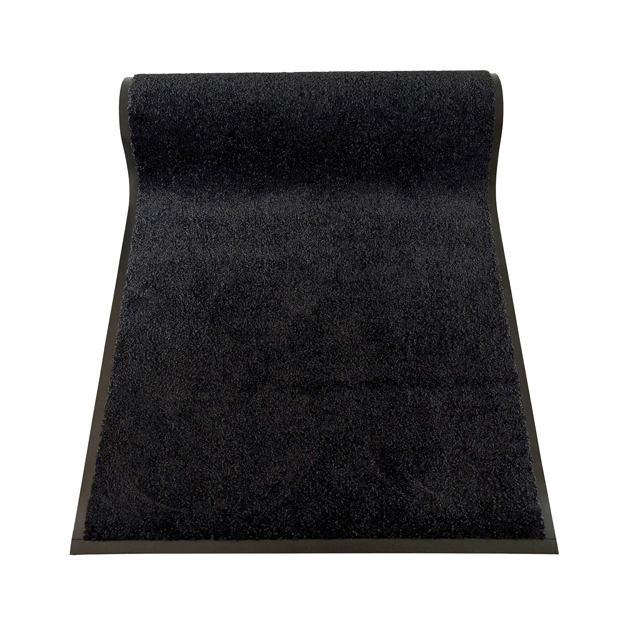 Cleanwash zwart 90cm breed - deurmat 4 zijden afwerking - Droogloop - Schoonloop loper - of Maatwerk