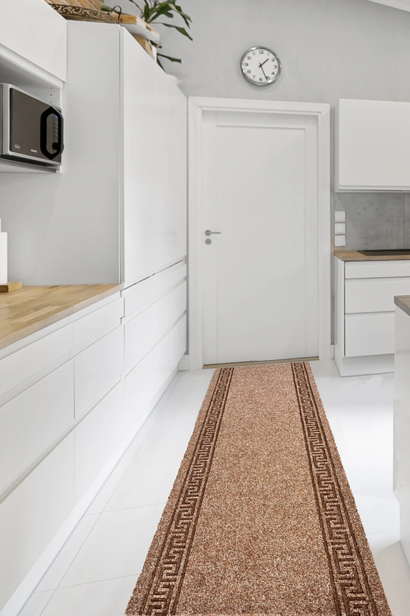 Kreta - Naaldvilt Keukenloper - Beige - 66 cm