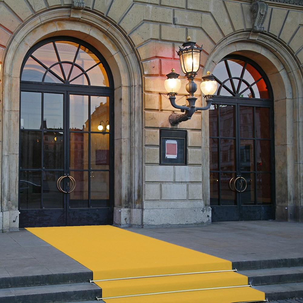 Gele tapijtloper op lengte - 100 cm