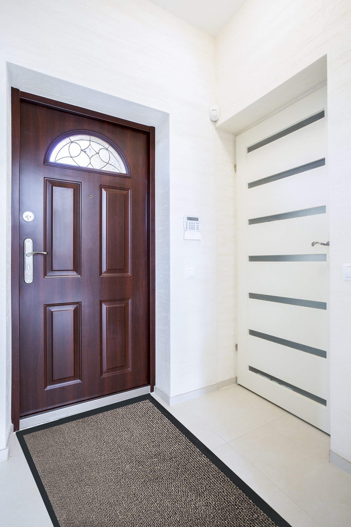 Enter beige - 4 zijden afwerking - deurmat Schoonloop loper - Maatwerk - 90cm