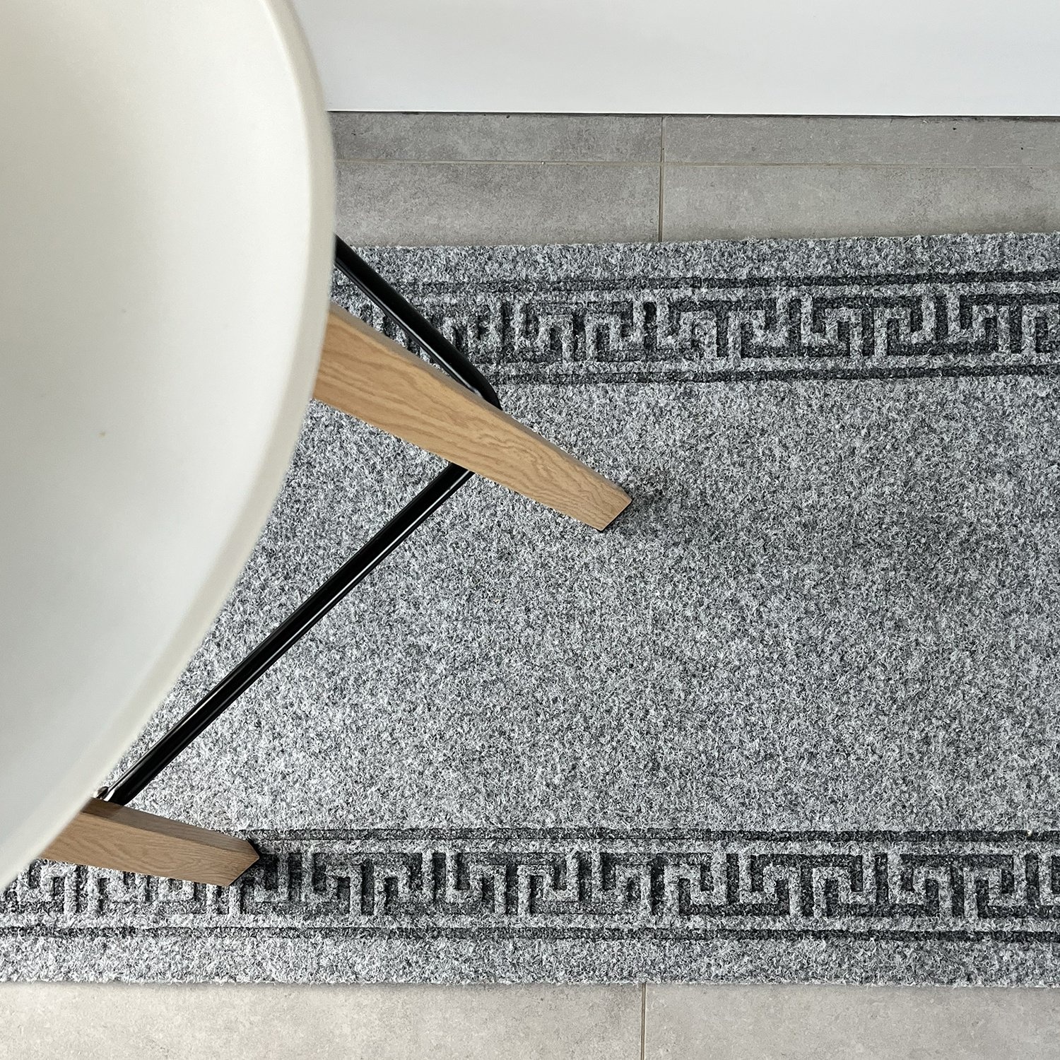 Kreta - Naaldvilt Keukenloper - Grijs - 66 cm