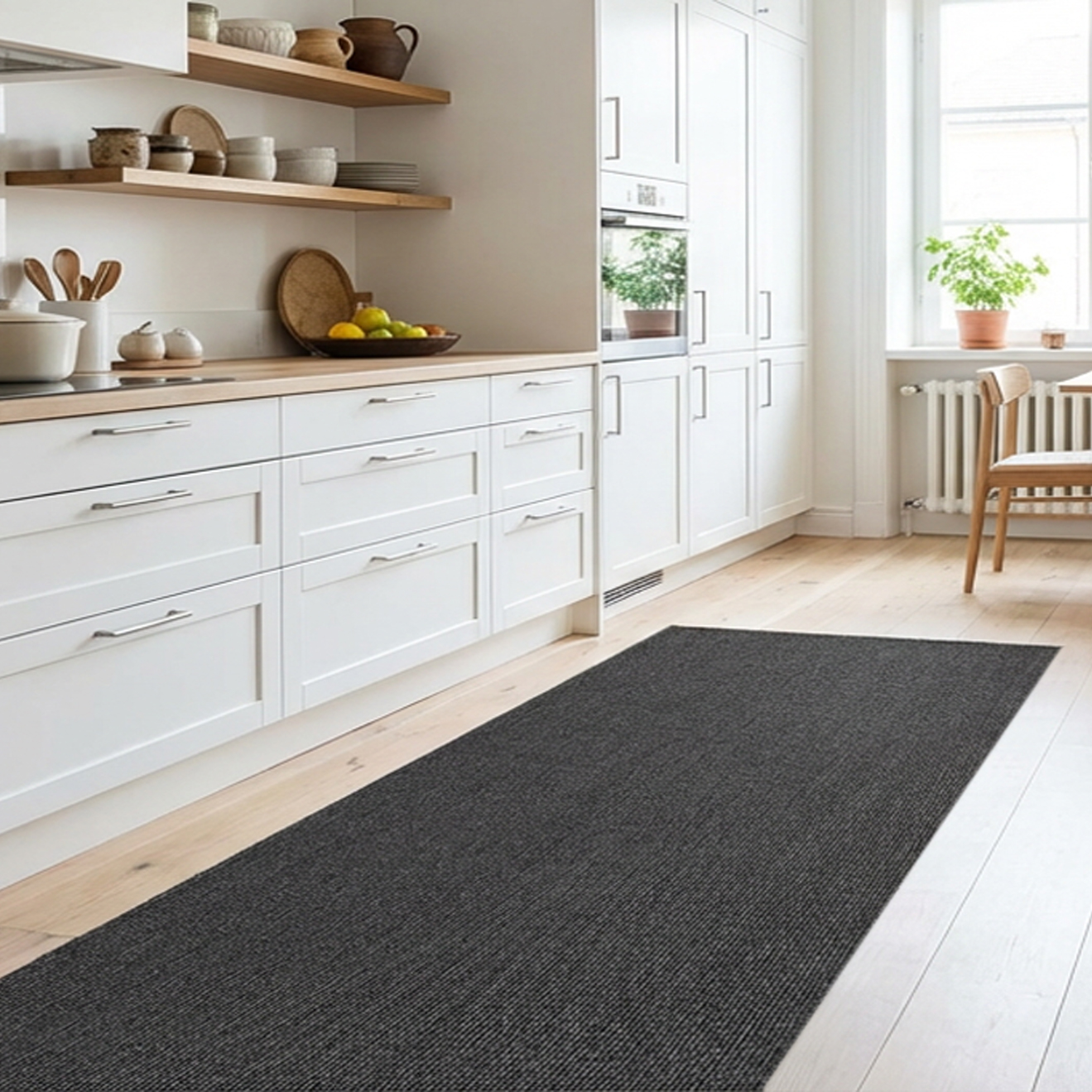 JYG STAR Antraciet - antislip tapijtloper  – 50 cm breed