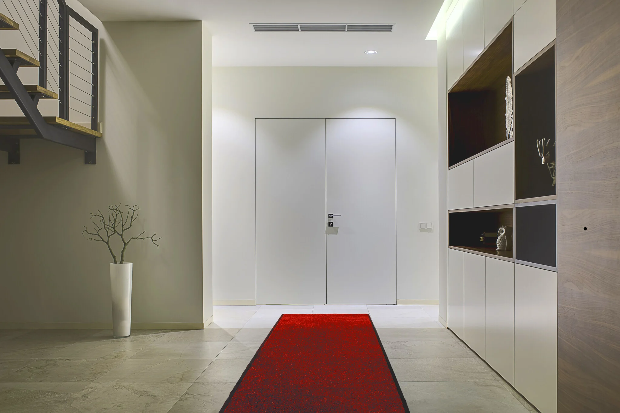 Cleanwash rood 90cm breed - deurmat 2 lange zijden afwerking - Droogloop - Schoonloop loper - of Maatwerk