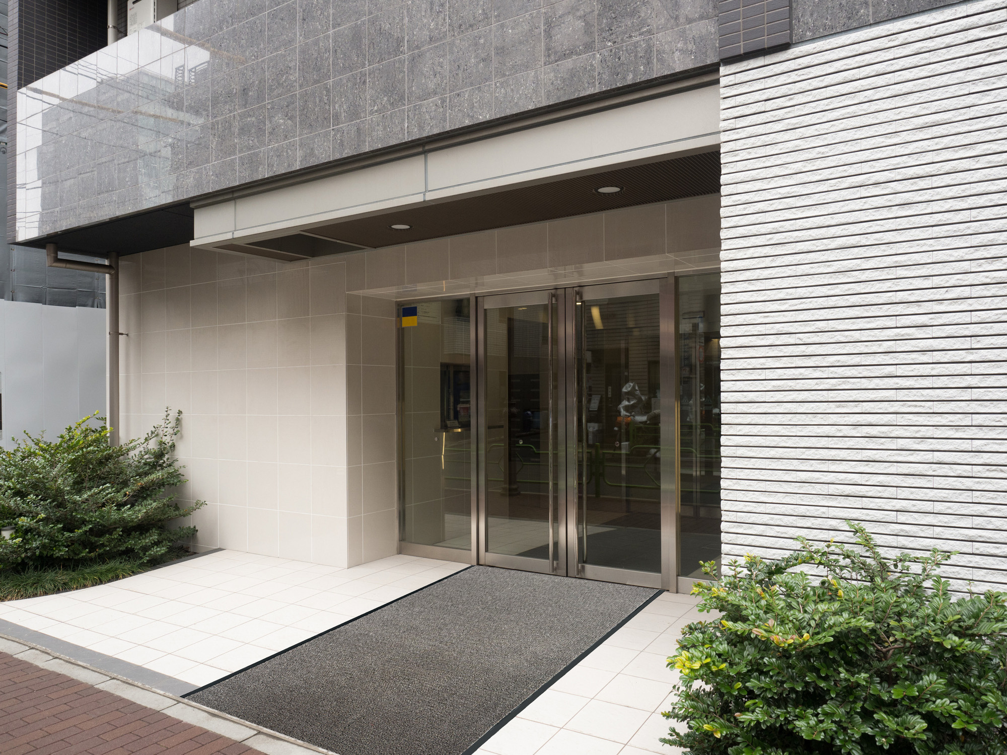 JYG Schoonloopmat XXL OLYMPIA grijs/beige 90cm - 2 zijden stootrand